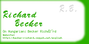 richard becker business card